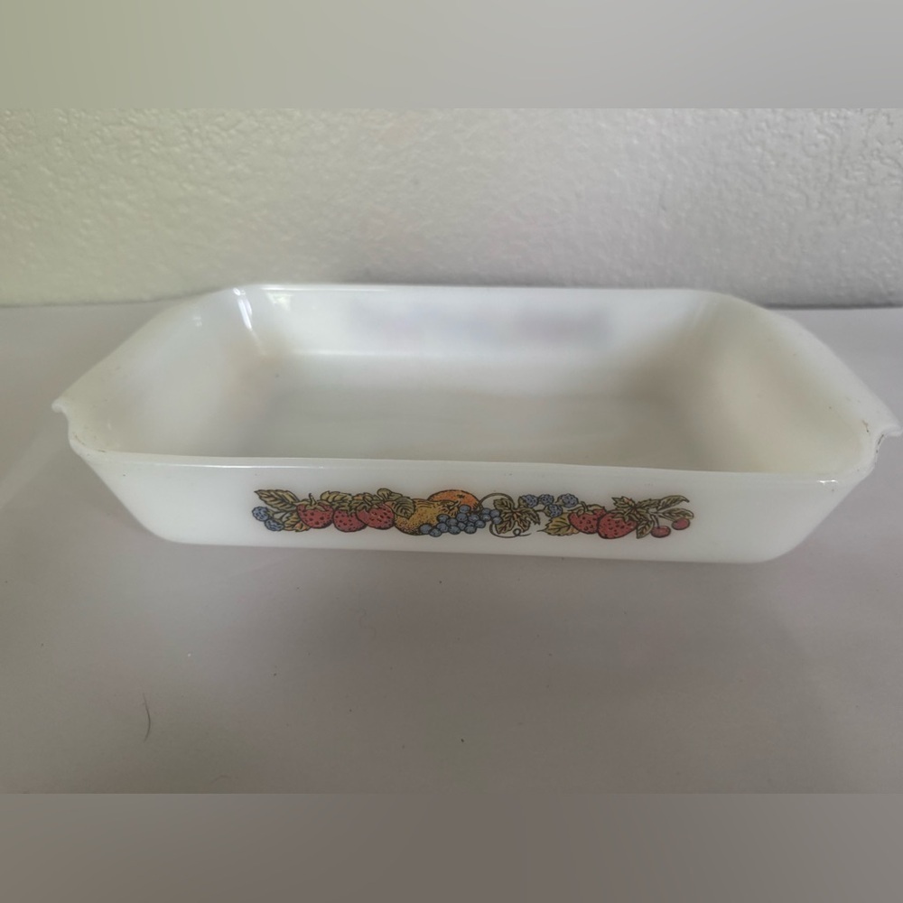 Vintage Fire King Fruit Harvest Dish